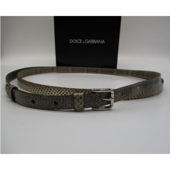 DOLCE & GABANNA Ayers natural snakeskin belt